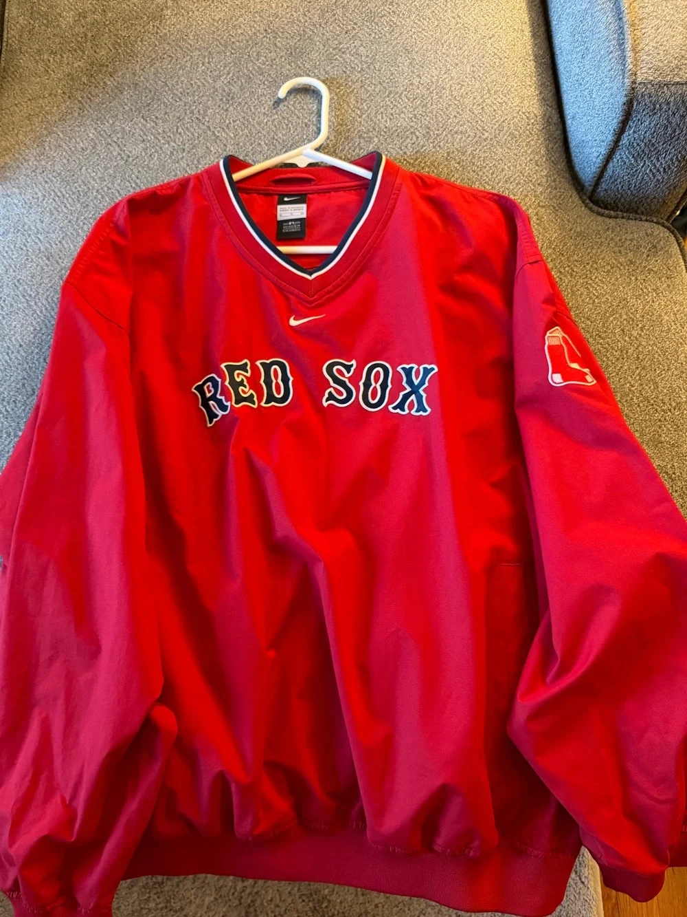 Boston Red Sox Nike Center Swoosh Pullover Windbreaker Jacket XL